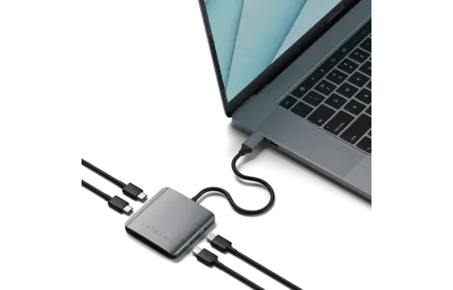 Satechi Aluminium 4 Port USB-C Hub - Space Grey