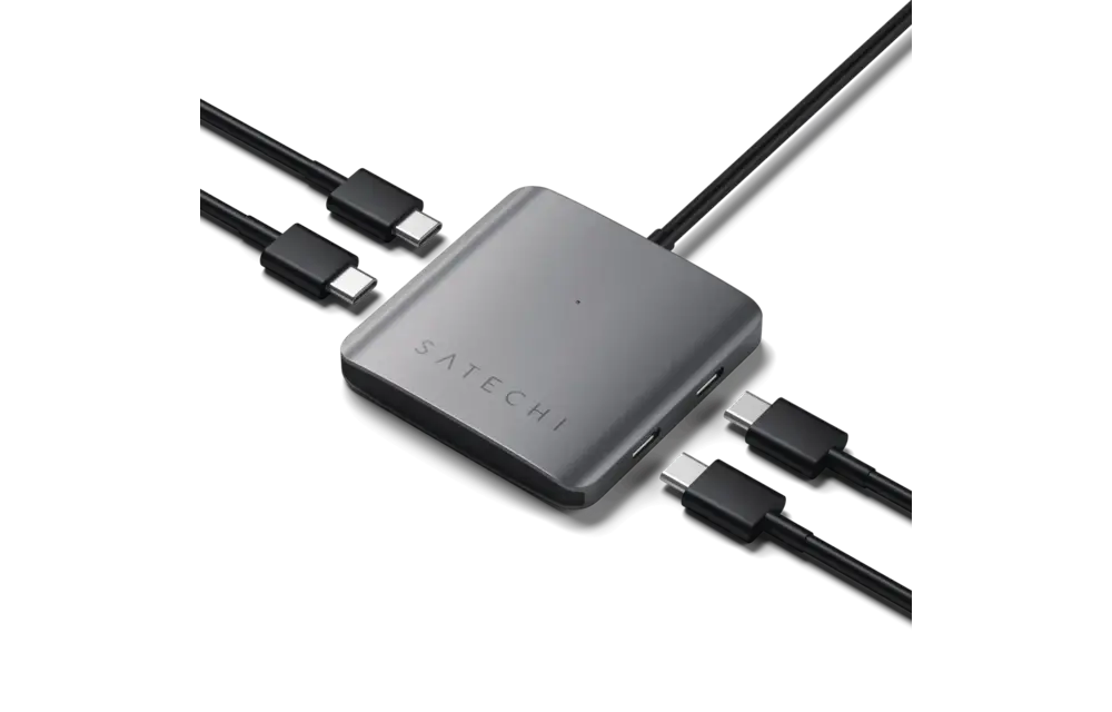 Satechi Aluminium 4 Port USB-C Hub - Space Grey