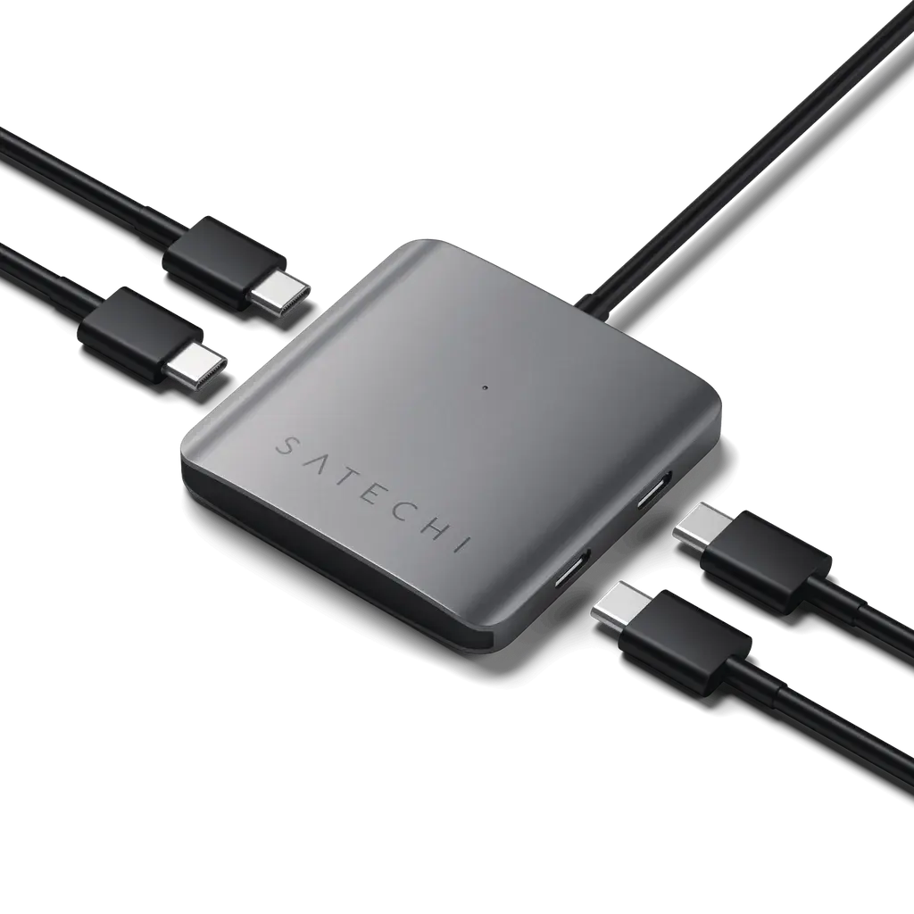 Satechi Aluminium 4 Port USB-C Hub - Space Grey