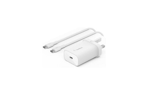 Belkin USB C PF 3.0 Wall Charger 25W + 1m USB C-C  Cable - White