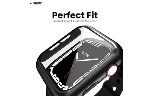 Zeelot PIshield Ultimate Protection 2 in 1 Case for Apple Watch Series 7/8/9  41mm - Clear