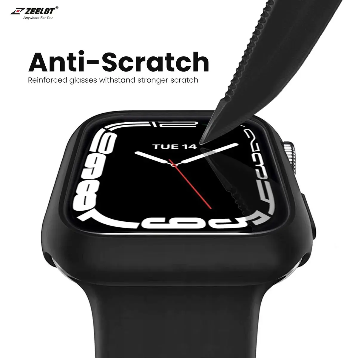 Zeelot PIshield Ultimate Protection 2 in 1 Case for Apple Watch Series 7/8/9  41mm - Clear