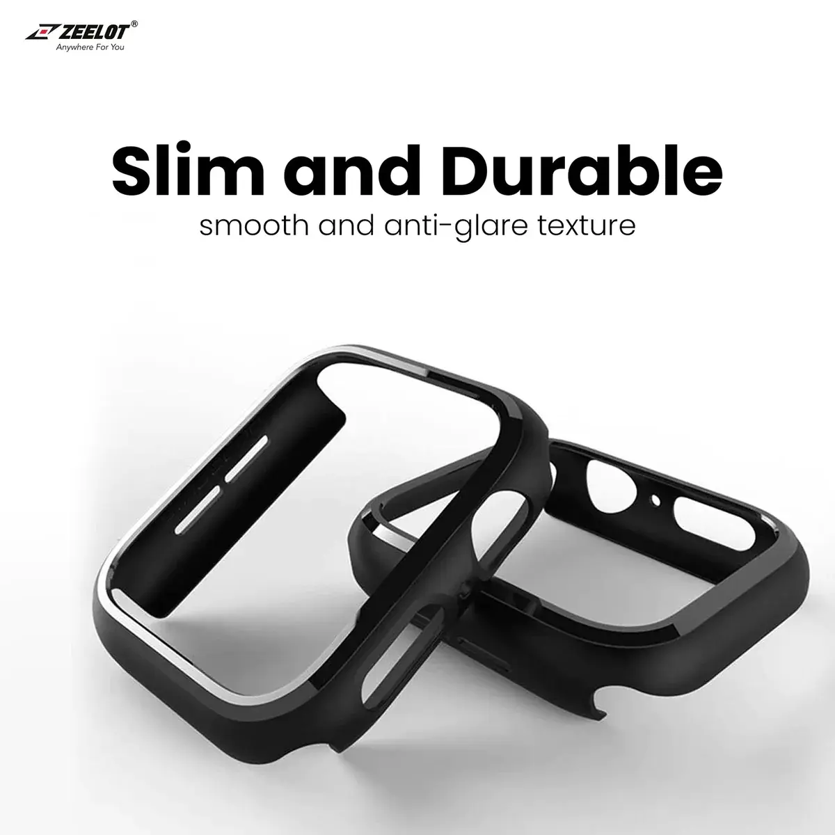 Zeelot PIshield Ultimate Protection 2 in 1 Case for Apple Watch Series 7/8/9  41mm - Clear