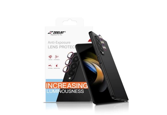 ZEELOT Pishield Series Titanium Alloy Lens Protector for Z Fold 5 - Iridescent