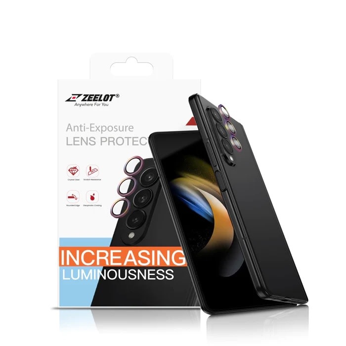 ZEELOT Pishield Series Titanium Alloy Lens Protector for Z Fold 5 - Iridescent