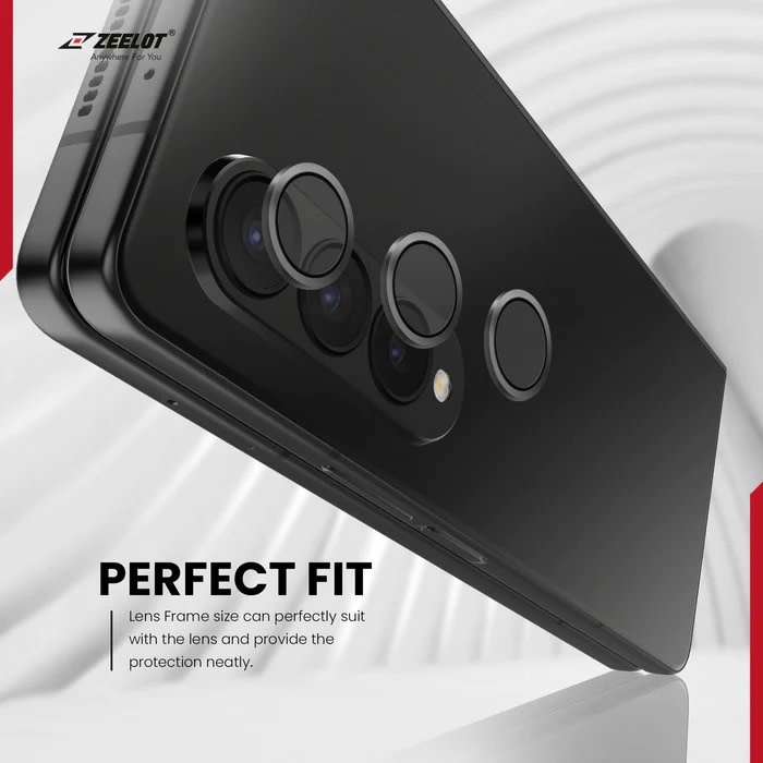 ZEELOT Pishield Series Titanium Alloy Lens Protector for Z Fold 5 - Iridescent