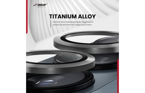 ZEELOT Pishield Series Titanium Alloy Lens Protector for Z Fold 5 - Iridescent