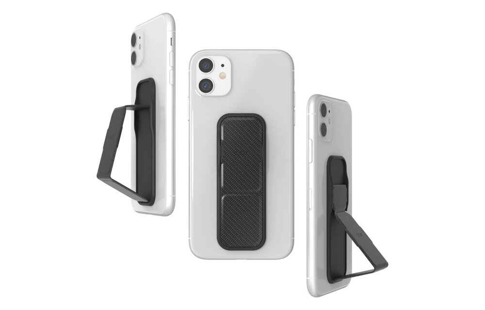 CLCKR Universal Stand and Grip - Carbon Fibre V2 Black
