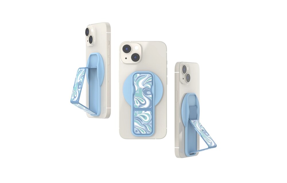 CLCKR Compact MagSafe Stand and Grip - Paisley Swirl