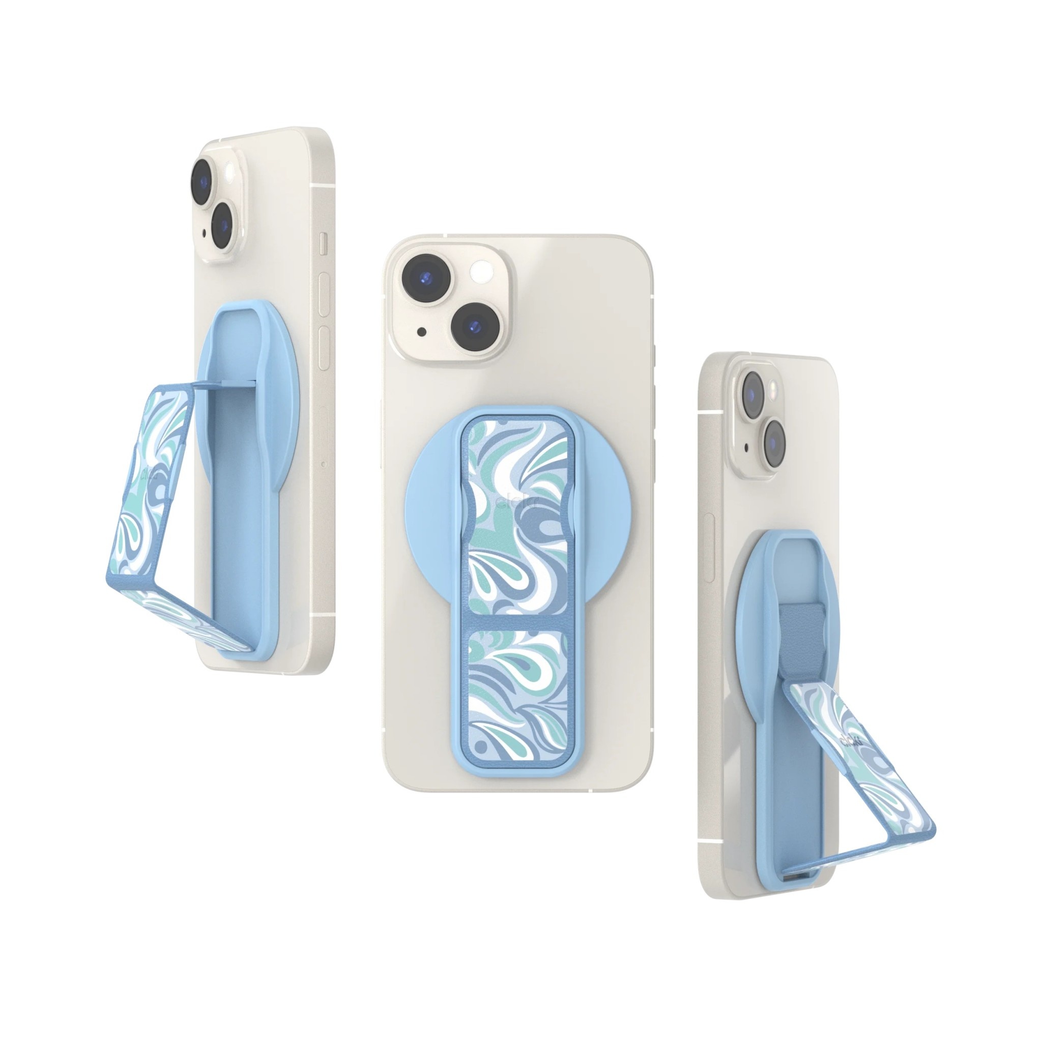 CLCKR Compact MagSafe Stand and Grip - Paisley Swirl