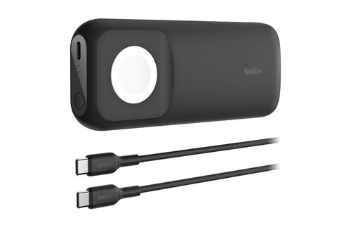 Belkin Boost Charge Pro Fast Wireless Charger and Power Bank 10,000 mAh for Apple Watch , AirPods, iPhone 10K - Black