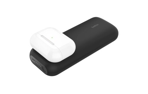 Belkin Boost Charge Pro Fast Wireless Charger and Power Bank 10,000 mAh for Apple Watch , AirPods, iPhone 10K - Black