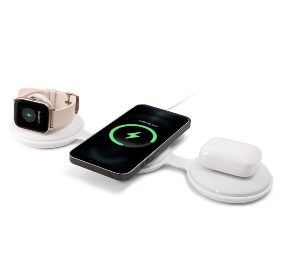 TYLT 3 in 1 MagSafe Wireless Charging Stand - White
