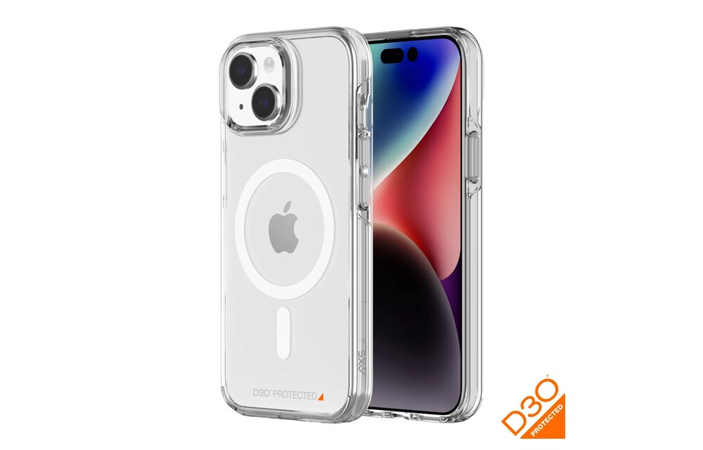 Axessorize D30 Crystal Shield MagSafe Case for iPhone 13/14 / iPhone 15 - Clear