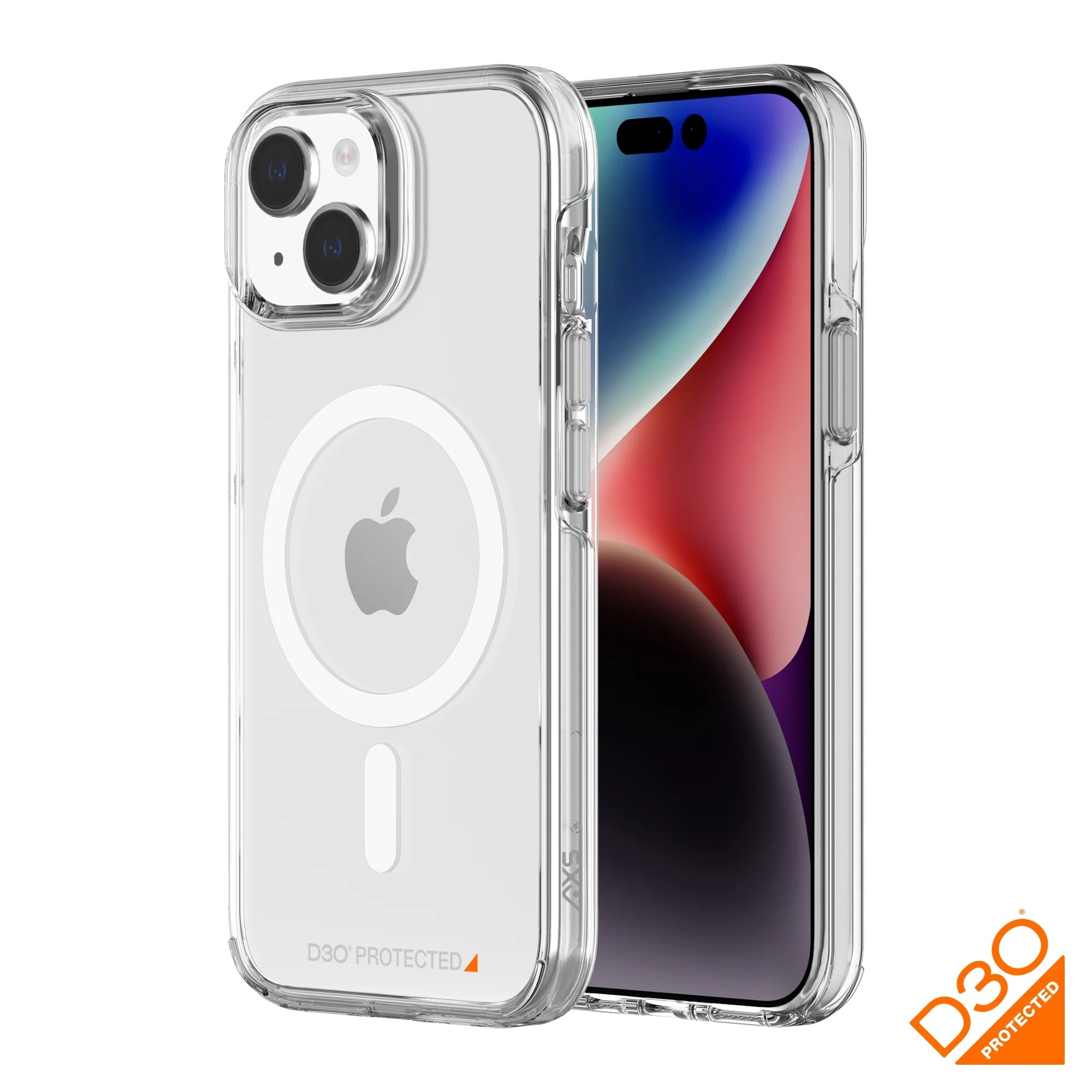 Axessorize D30 Crystal Shield MagSafe Case for iPhone 14 Plus /15 Plus - Clear