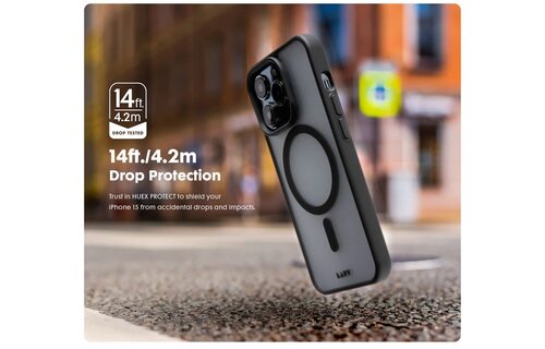 LAUT Huex Protect MagSafe Case for iPhone 13/14/ iPhone 15 - Black