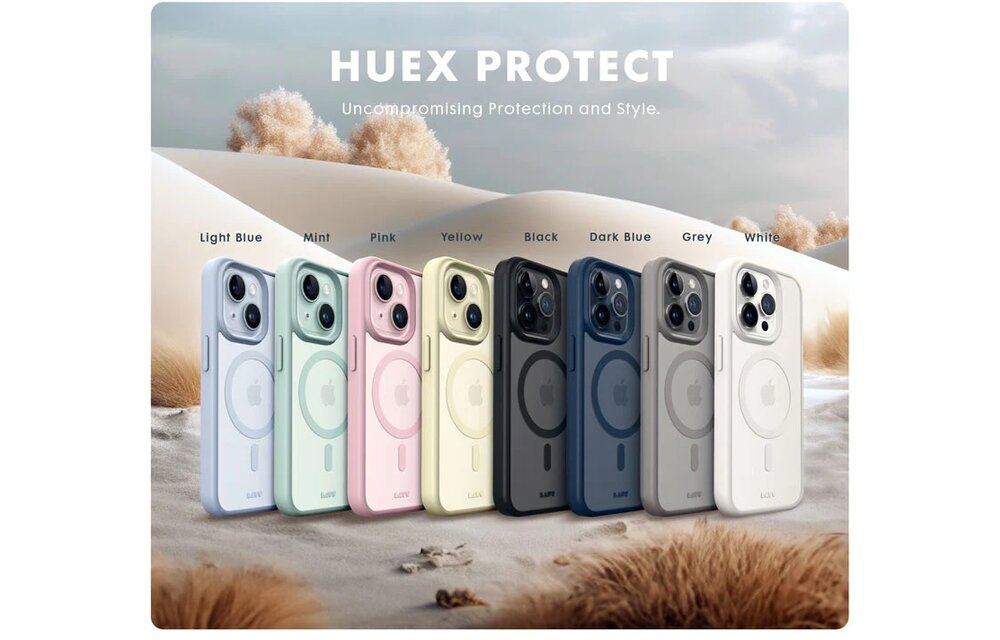 LAUT Huex Protect MagSafe Case for iPhone 13/14/ iPhone 15 - Black