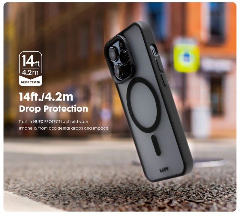 LAUT Huex Protect MagSafe Case for iPhone 14 Plus /15 Plus - Black