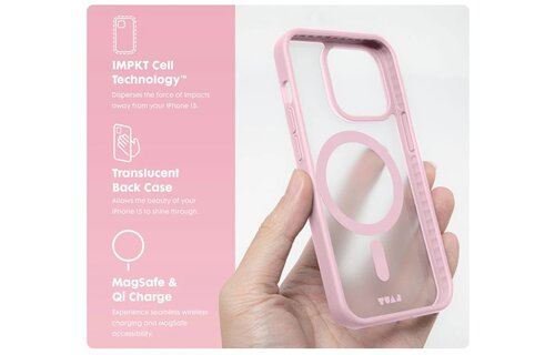 LAUT Huex Protect MagSafe Case for iPhone 14 Plus /15 Plus - Pink