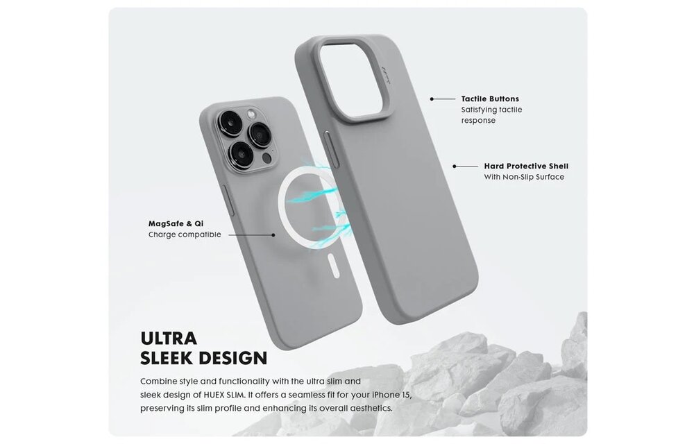 LAUT Huex Slim MagSafe Case for iPhone 14 Plus /15 Plus - Light Blue