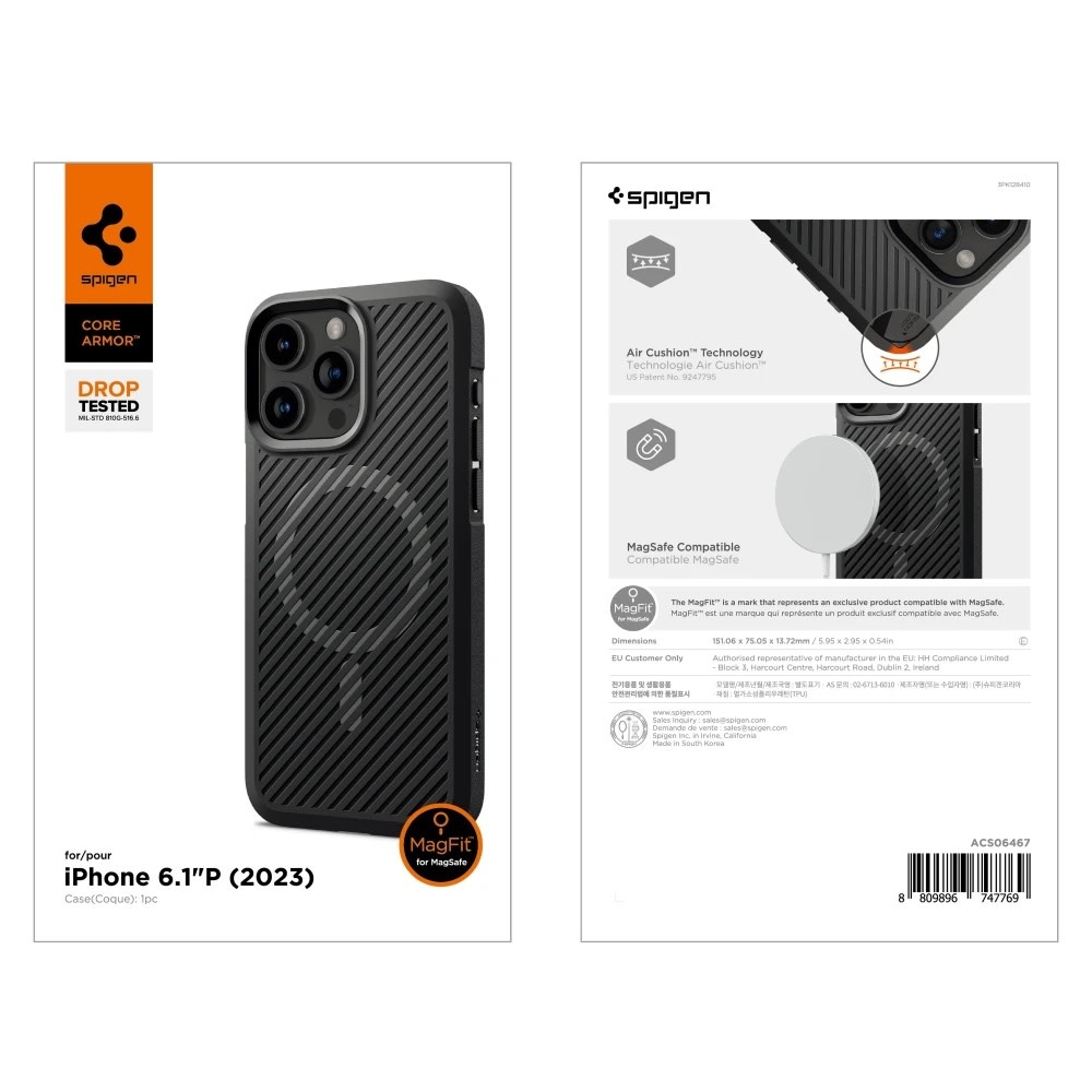 Spigen Core Armor MagSafe Case for iPhone 15 Pro - Matte Black