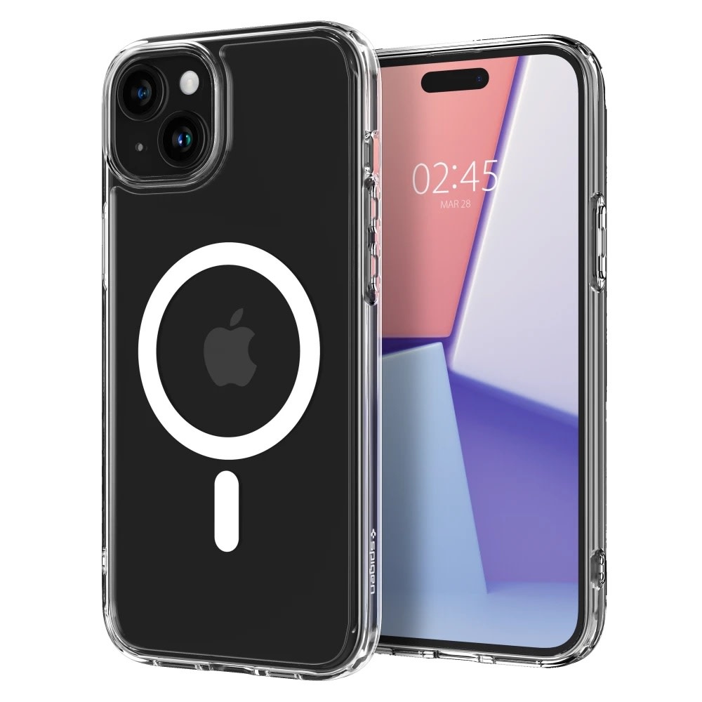 Spigen Crystal Hybrid MagSafe Case for iPhone 13/14 / iPhone 15 - White/Clear