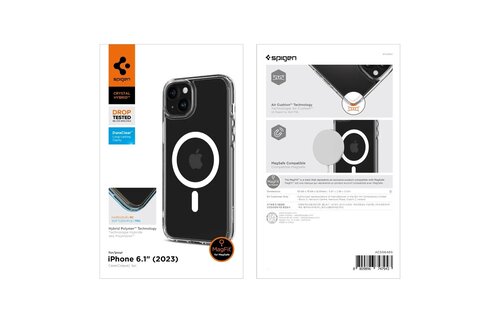 Spigen Crystal Hybrid MagSafe Case for iPhone 13/14 / iPhone 15 - White/Clear