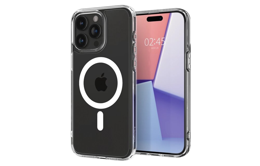 Spigen Crystal Hybrid MagSafe Case for iPhone 15 Pro Max - White/Clear