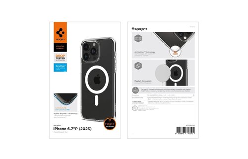 Spigen Crystal Hybrid MagSafe Case for iPhone 15 Pro Max - White/Clear