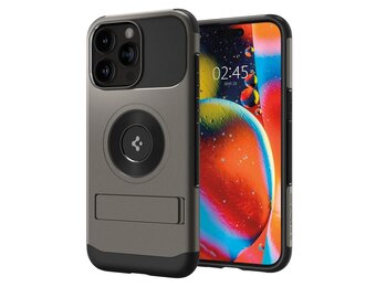 Spigen Slim Armor Kickstand MagSafe Case for iPhone 15 Pro - Gunmetal
