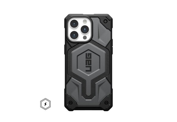 UAG Monarch Pro MagSafe Case for iPhone 15 Pro Max - Silver