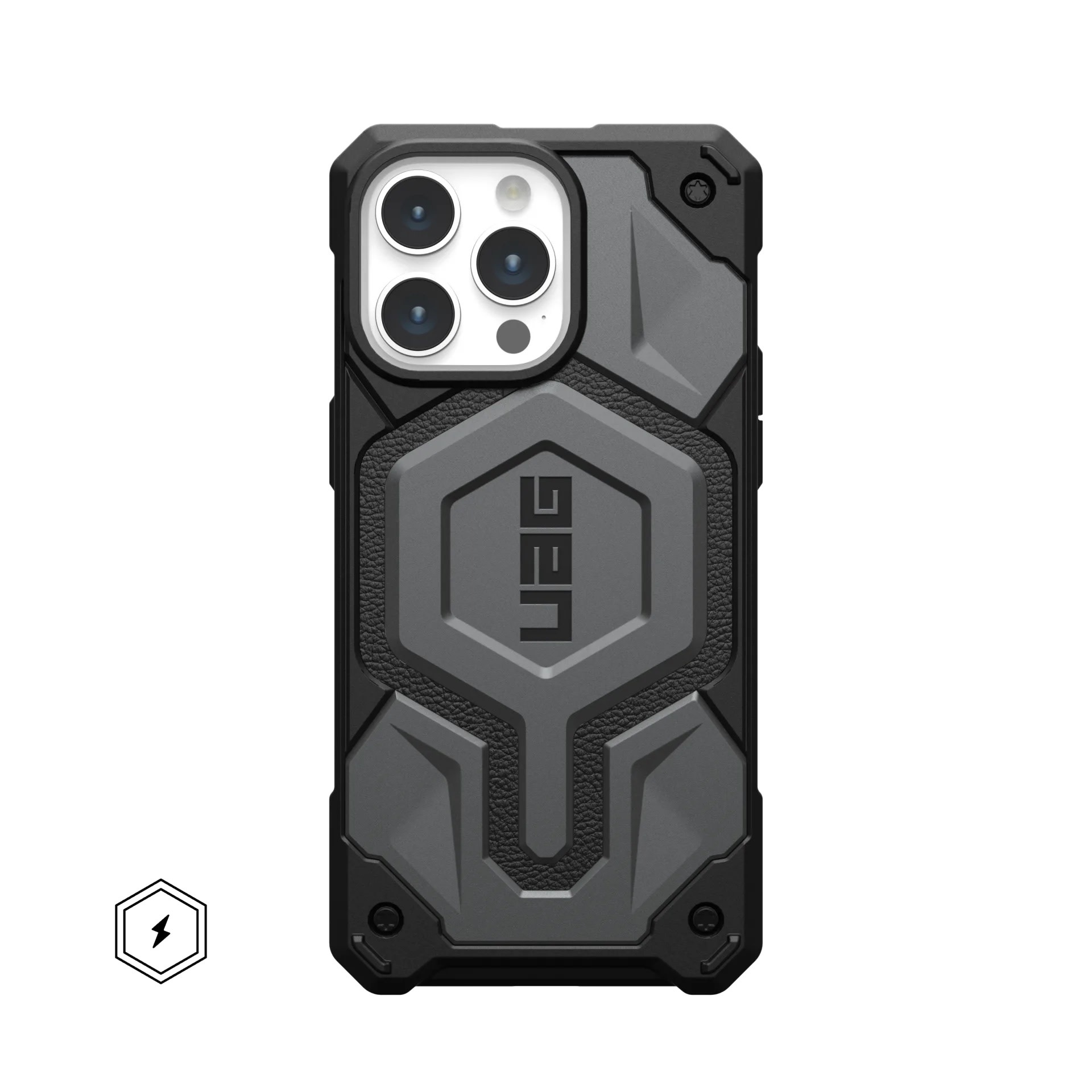 UAG Monarch Pro MagSafe Case for iPhone 15 Pro Max - Silver