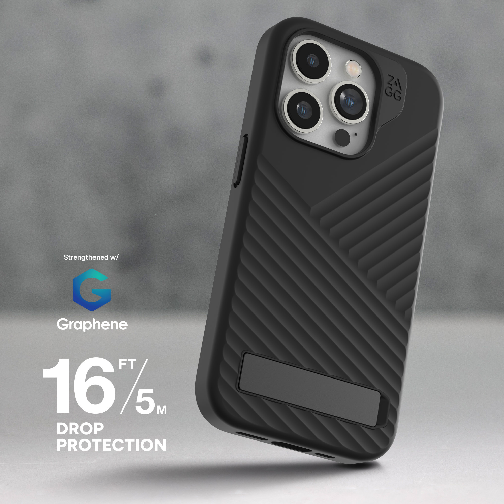 ZAGG Denali Snap Kickstand MagSafe Case for iPhone 15 Pro - Black