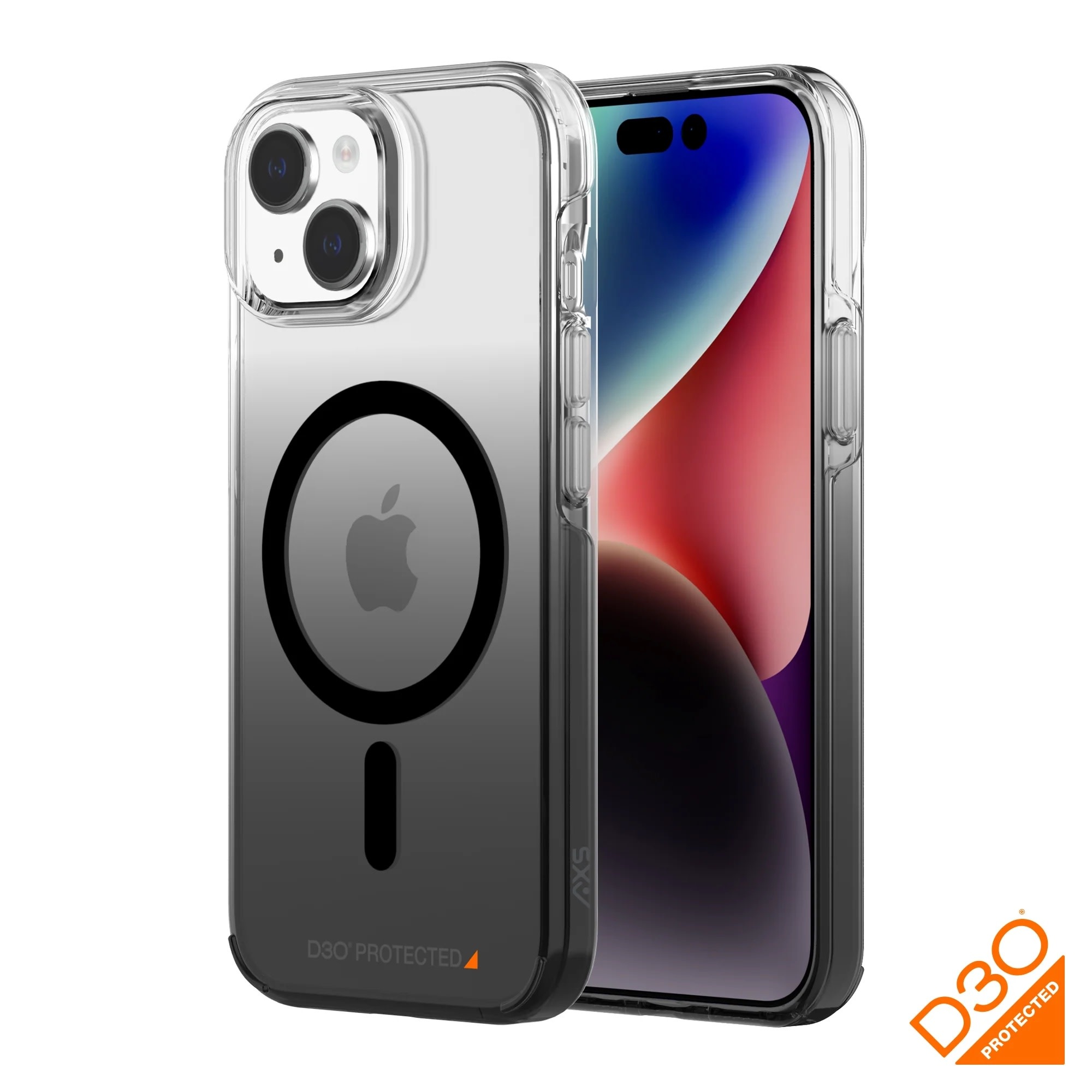 Axessorize Crystal Shield MagSafe Case for iPhone 13/14 / iPhone 15 - Smoke Gradient