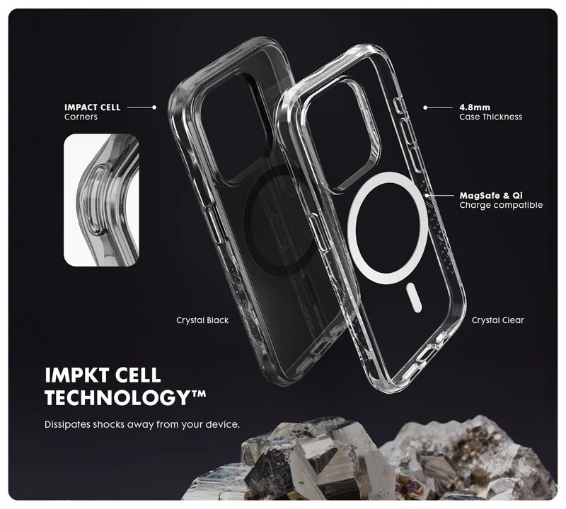 LAUT Crystal Matter X MagSafe Case for iPhone 15 Pro - Crystal