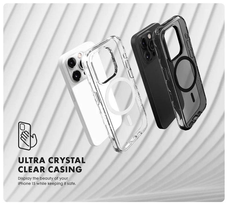 LAUT Crystal Matter X MagSafe Case for iPhone 15 Pro - Crystal