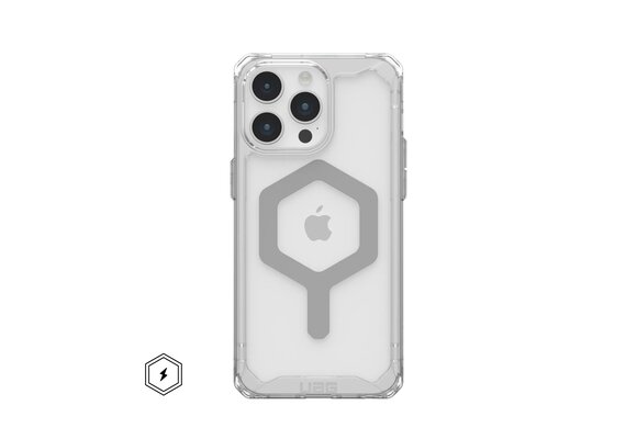 UAG Plyo MagSafe Case for iPhone 15 Pro Max - Ice/Silver