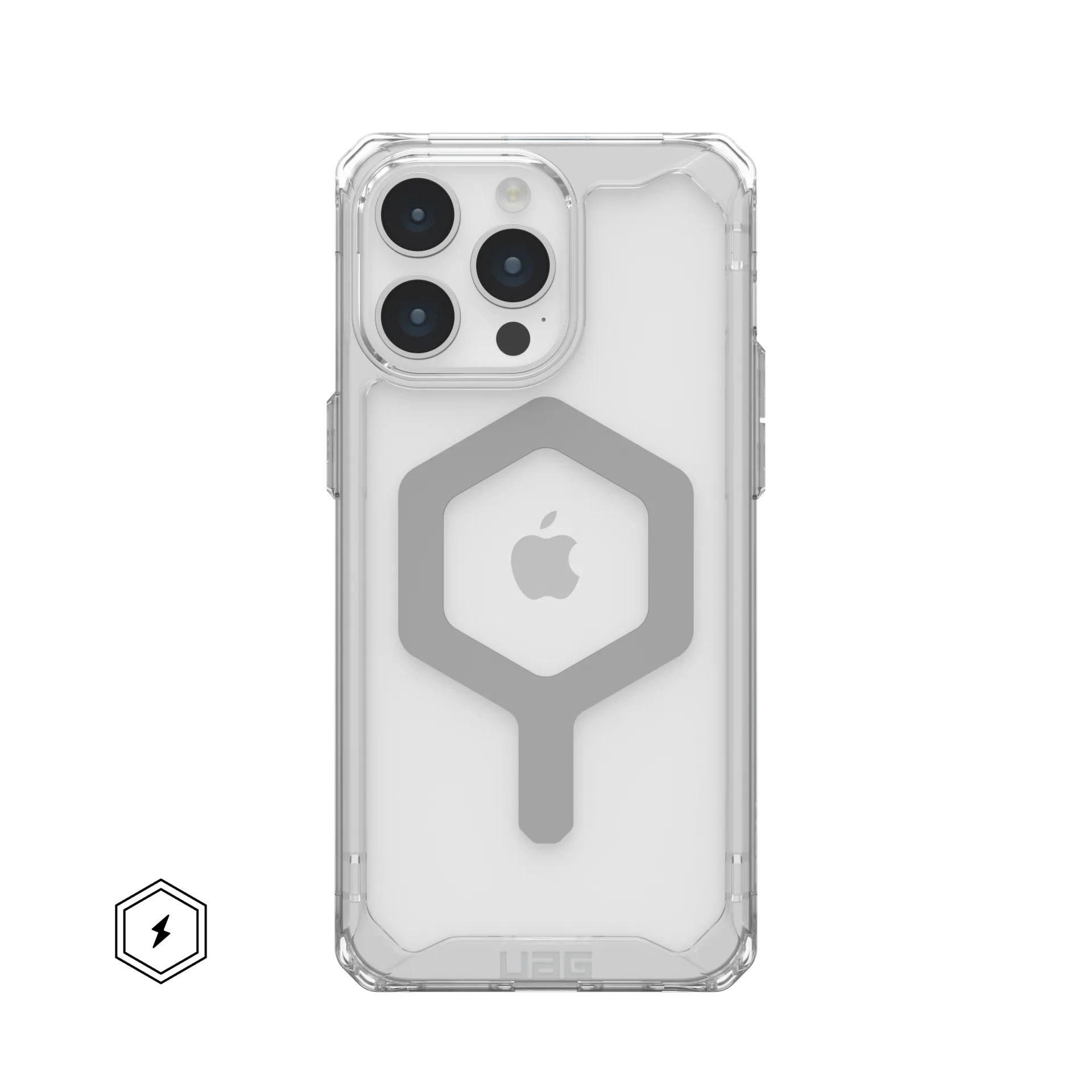 UAG Plyo MagSafe Case for iPhone 15 Pro Max - Ice/Silver