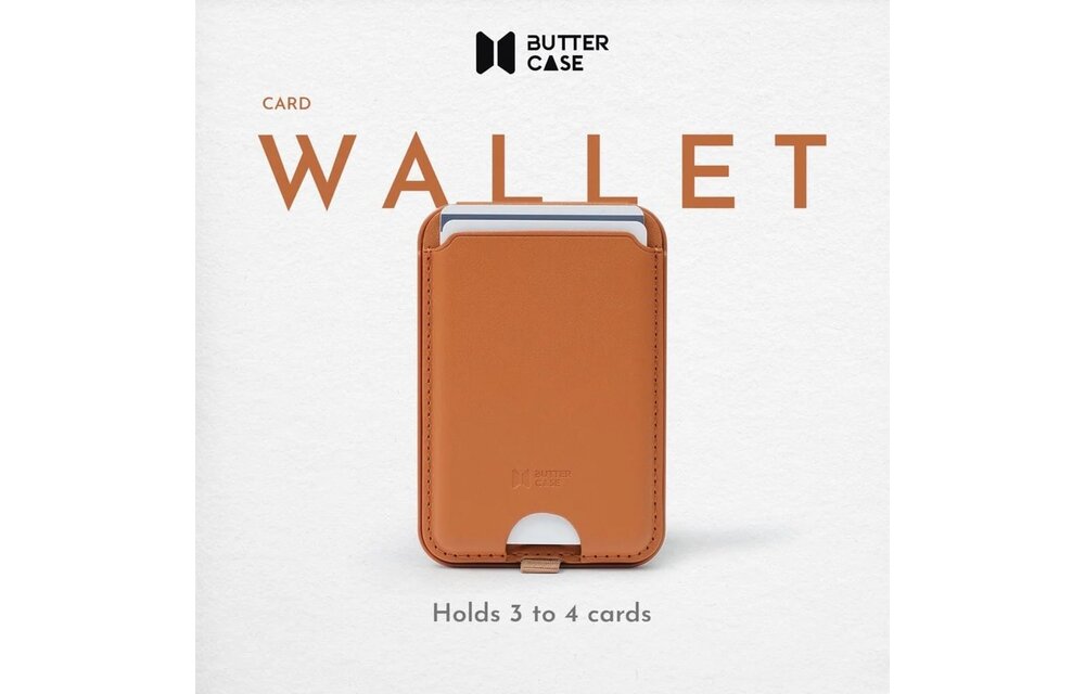 Buttercase Magnetic MagSafe Leather Card Holder with Stand - Onys Black