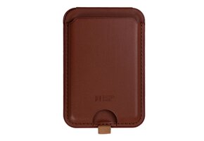Buttercase Magnetic MagSafe Leather Card Holder with Stand - Saddle Brown