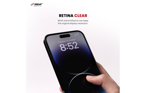 Zeelot 2.5D+ Solidsleek Screen Protector  for iPhone 15 - Retina Clear