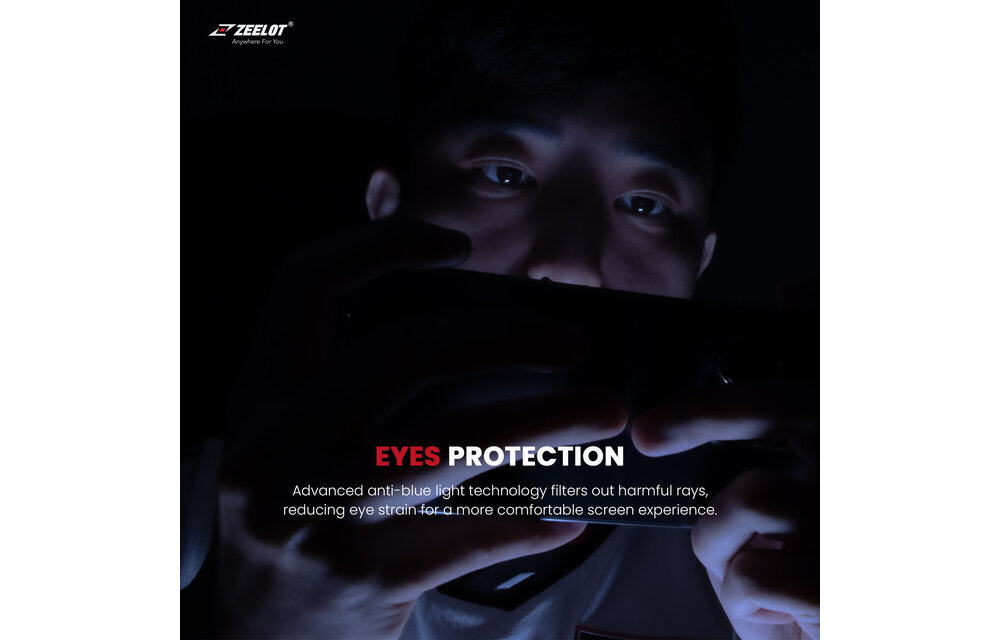 Zeelot 2.5D+ Solidsleek Screen Protector for iPhone 15 - Anti Blue Ray