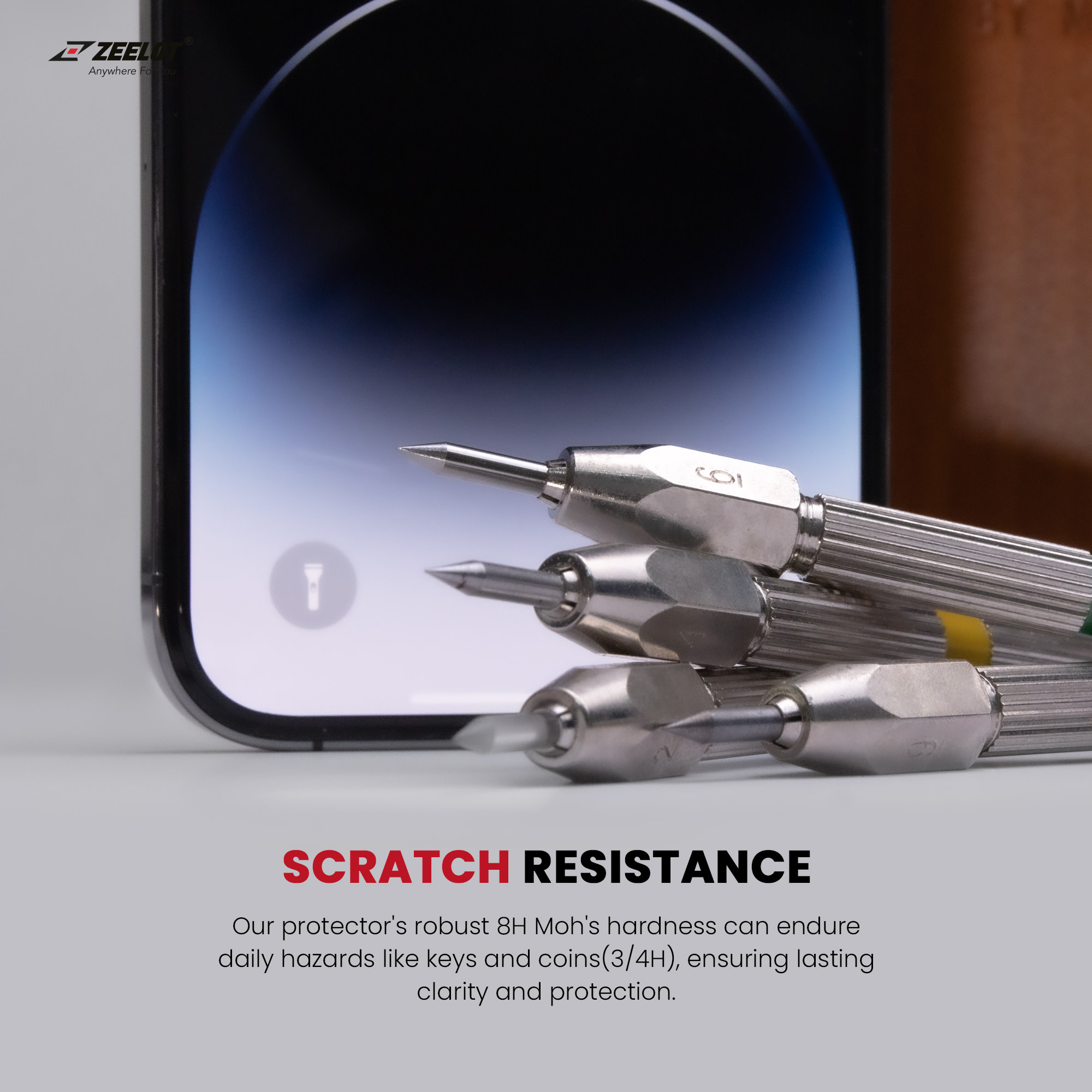 Zeelot 2.5D+ Solidsleek Screen Protector for iPhone 15 - Anti Blue Ray