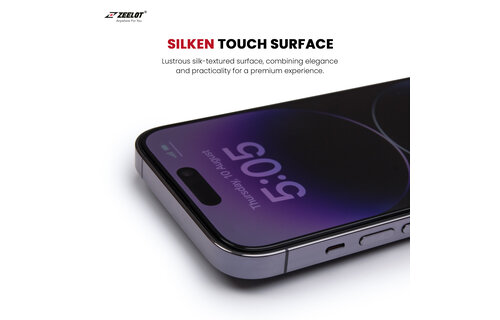 Zeelot 2.5D+ Solidsleek Screen Protector for iPhone 15 - Matte
