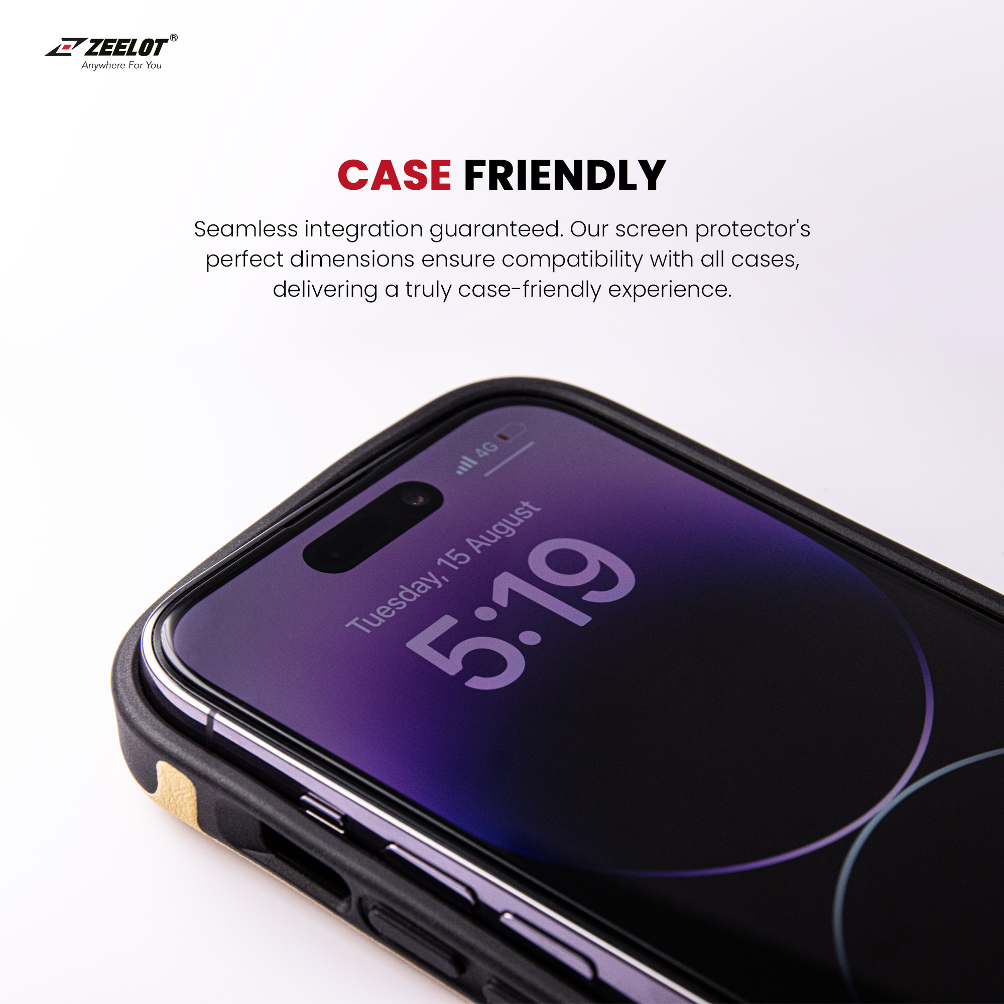 Zeelot 2.5D+ Solidsleek Screen Protector for iPhone 15 - Matte