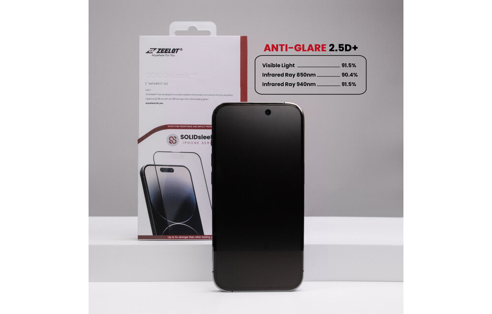 Zeelot 2.5D+ Solidsleek Screen Protector for iPhone 15 - Matte