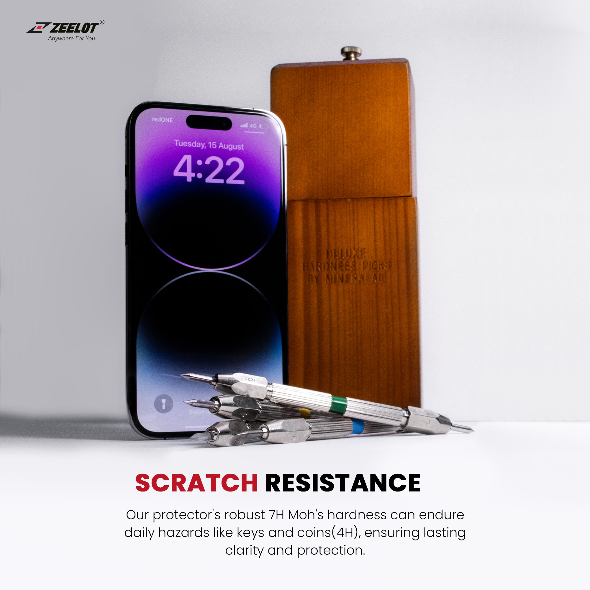 Zeelot 2.5D+ Solidsleek Screen Protector for iPhone 15 Plus - Anti Blue Ray