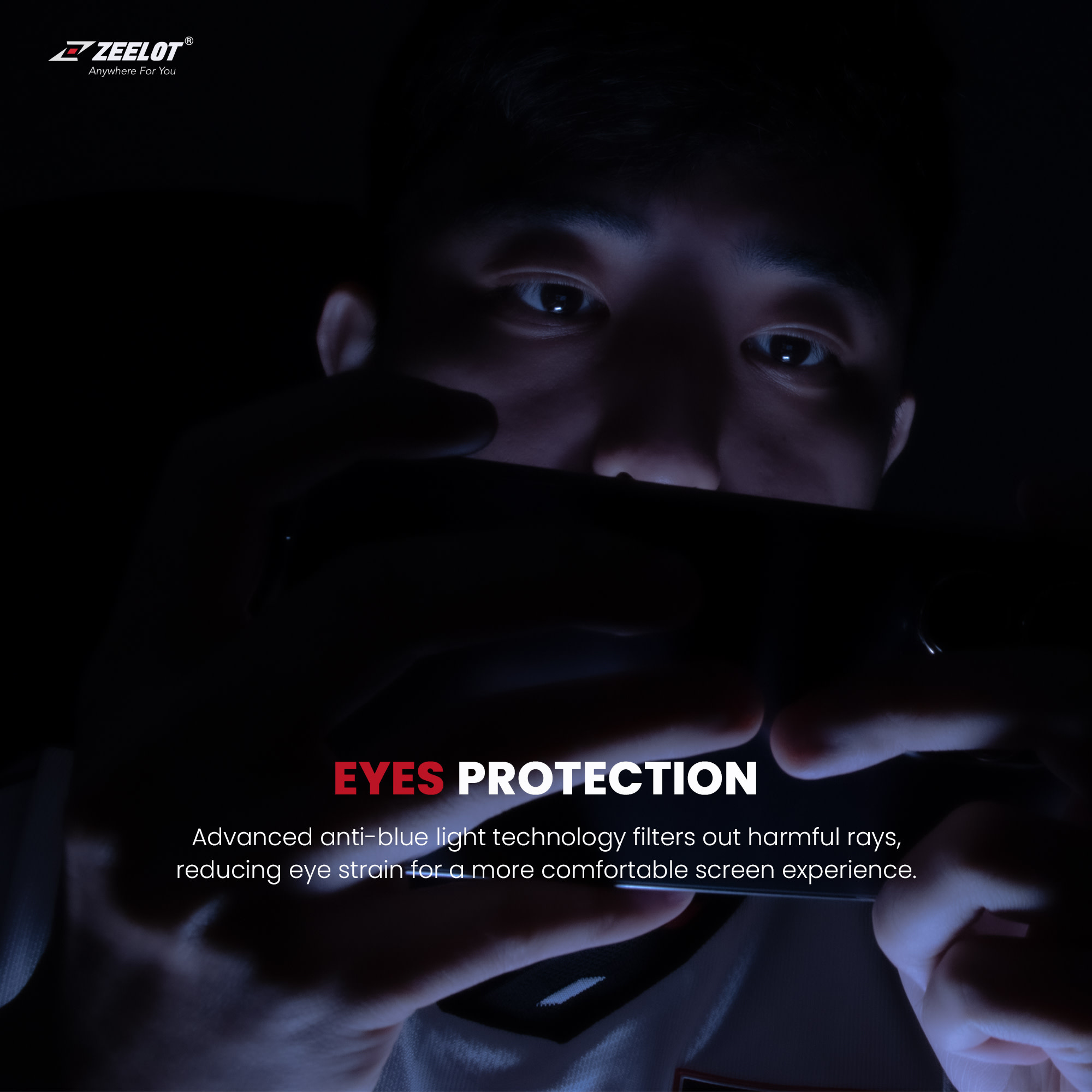 Zeelot 2.5D+ Solidsleek Screen Protector for iPhone 15 Plus - Anti Blue Ray