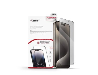Zeelot 2.5D+ Solidsleek Screen Protector for iPhone 15 Pro - Privacy