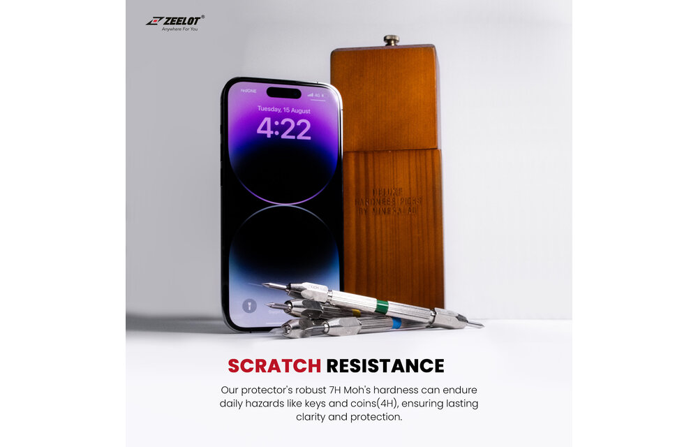 Zeelot 2.5D+ Solidsleek Screen Protector for iPhone 15 Pro Max - Clear Matte